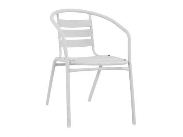 ΠΟΛΥΘΡΟΝΑ LAURA ΜΕΤΑΛΛΙΚΗ ΛΕΥΚΗ ΜΕ ΦΕΤΕΣ ΑΛΟΥΜΙΝΙΟΥ HM5037.02 54x59x73Υ εκ.