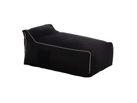 ΠΟΥΦ ZAFER HM5772.12 ΜΕ TEXTILINE ΜΑΥΡΟ ΚΑΙ ΛΕΥΚΟ ΡΕΛΙ 88x128x40-60Υ εκ.