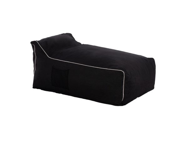 ΠΟΥΦ ZAFER HM5772.12 ΜΕ TEXTILINE ΜΑΥΡΟ ΚΑΙ ΛΕΥΚΟ ΡΕΛΙ 88x128x40-60Υ εκ.