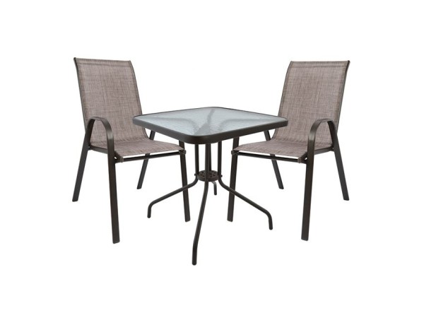 ΣΕΤ ΤΡΑΠΕΖΑΡΙΑ 3ΤΜΧ ΚΑΡΕΚΛΕΣ  ΚΑΙ ΤΡΑΠΕΖΙ 70Χ70 HM5185.02