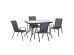ΣΕΤ ΤΡΑΠΕΖΑΡΙΑΣ 5ΤΜΧ ADAM HM10897.03 ΤΡΑΠΕΖΙ 110x60εκ & 4 ΠΟΛΥΘΡΟΝΕΣ--ΜΑΥΡΟ