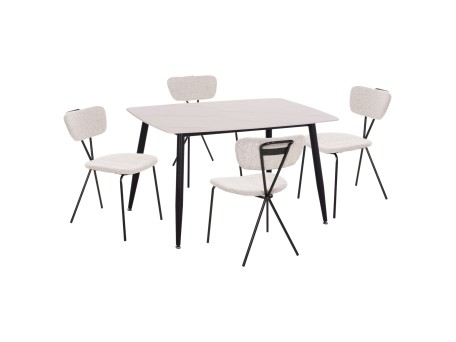 ΣΕΤ ΤΡΑΠΕΖΑΡΙΑΣ 5ΤΜΧ RAVEN HM21067.01 ΚΕΡΑΜΙΚΟ TOP ΛΕΥΚΟ ΜΑΡΜΑΡΟ--ΜΕΤΑΛΛΟ