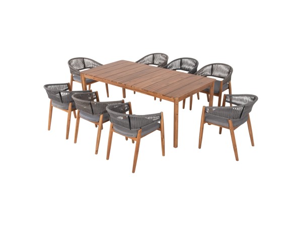 ΣΕΤ ΤΡΑΠΕΖΑΡΙΑΣ 9ΤΜΧ NAVANT HM21066.01 ΤΡΑΠΕΖΙ ΜΕ 8 ΚΑΡΕΚΛΕΣ ΞΥΛΟ ΑΚΑΚΙΑΣ-ΣΧΟΙΝΙ ΓΚΡΙ ΣΕΤ ΤΡΑΠΕΖΑΡΙΑΣ 9ΤΜΧ NAVANT HM21066.01 ΤΡΑΠΕΖΙ ΜΕ 8 ΚΑΡΕΚΛΕΣ ΞΥΛΟ ΑΚΑΚΙΑΣ-ΣΧΟΙΝΙ ΓΚΡΙ