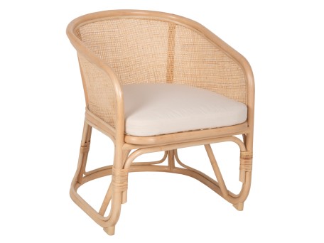 ΠΟΛΥΘΡΟΝΑ ΚΙΚΟ HM9839 RATTAN ΣΕ ΦΥΣΙΚΟ ΧΡΩΜΑ-ΛΕΥΚΟ ΜΑΞΙΛΑΡΙ 61x71x76Yεκ.