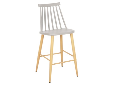 ΣΚΑΜΠΟ ΜΠΑΡ ΜΕΣ.ΥΨΟΥΣ VANESSA HM9300.10 ΠΟΛΥΠΡΟΠ. ΓΚΡΙ & ΜΕΤΑΛΛΟ ΦΥΣΙΚΟ 45x48x96Υεκ.