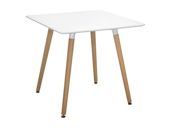 ΤΡΑΠΕΖΙ MINIMAL HM0057.01 ΛΕΥΚΟ 80Χ80Χ74 ΕΚ ΜΕ ΞΥΛΙΝΑ ΠΟΔΙΑ ΟΞΙΑ