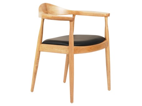 ΠΟΛΥΘΡΟΝΑ ΤΡΑΠΕΖΑΡΙΑΣ ADOR HM9948.01 RUBBERWOOD ΣΕ ΟΑΚ ΚΑΙ ΜΑΥΡΟ PU 62x54x76,5Υεκ