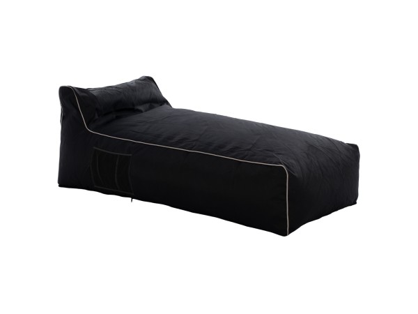 ΠΟΥΦ ΞΑΠΛΩΣΤΡΑ WADELIN HM5774.12 ΜΕ TEXTILINE ΜΑΥΡΟ ΚΑΙ ΛΕΥΚΟ ΡΕΛΙ 190x80x40-60Υ εκ.