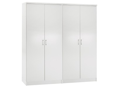 ΣΕΤ 2 ΝΤΟΥΛΑΠΕΣ 2ΦΥΛΛΕΣ JENNA HM11350.05 ΜΕΛΑΜΙΝΗ ΣΕ ΛΕΥΚΟ 160x43x181Υεκ
