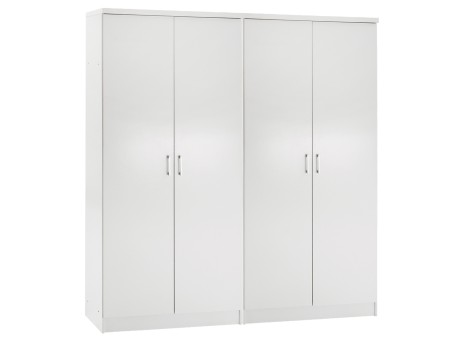 ΣΕΤ 2 ΝΤΟΥΛΑΠΕΣ 2ΦΥΛΛΕΣ JENNA HM11350.05 ΜΕΛΑΜΙΝΗ ΣΕ ΛΕΥΚΟ 160x43x181Υεκ