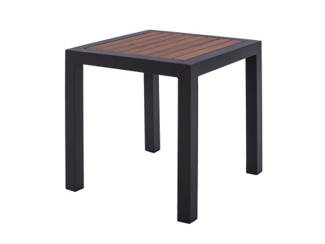 ΤΡΑΠΕΖΙ ΑΛΟΥΜΙΝΙΟΥ SABRA HM5403.02 ΓΚΡΙ ΜΕ POLYWOOD 45Χ45X45,5 εκ.