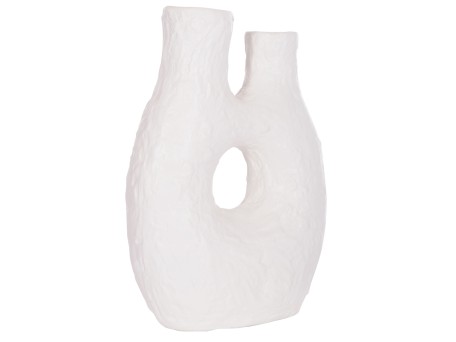 ΕΠΙΤΡΑΠΕΖΙΟ ΔΙΑΚΟΣΜΗΤΙΚΟ ΒΑΖΟ NAMENTIS HM4665.02L ΛΕΥΚΗ ΤΕΡΑΚΟΤΑ--27x13.5x37Υεκ