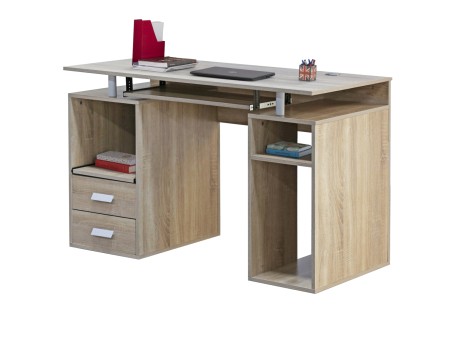 ΓΡΑΦΕΙΟ ΜΕΛΑΜΙΝΗΣ STATUS HM2026.02 SONOMA-ΛΕΥΚΟ 120Χ55Χ76 εκ.