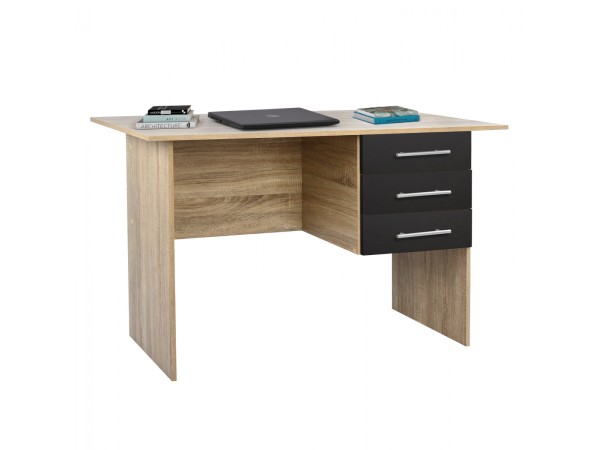 ΓΡΑΦΕΙΟ ΜΕΛΑΜΙΝΗΣ ENSLEY HM2029.04 ΜΕ 3 ΣΥΡΤΑΡΙΑ SONAMA-ΓΚΡΙ 120X60X76 εκ.