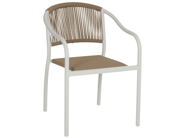 ΠΟΛΥΘΡΟΝΑ ΑΛΟΥΜΙΝΙΟΥ ΛΕΥΚΟ ΜΕ PE RATTAN WICKER HM5856.01 57x63x80Yεκ.