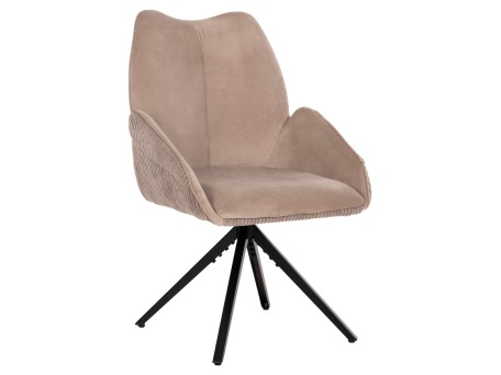 ΠΟΛΥΘΡΟΝΑΚΙ SHAI HM9844.04 ΜΠΕΖ ΥΦΑΣΜΑ-ΜΑΥΡΗ ΜΕΤΑΛΛΙΚΗ ΒΑΣΗ 61x63x93Υεκ.