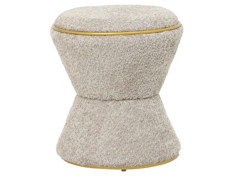 ΣΚΑΜΠΟ ΣΤΡΟΓΓΥΛΟ LINNER HM9604.18 ΜΠΟΥΚΛΕ ΥΦΑΣΜΑ ΜΠΕΖ-ΧΡΥΣΗ ΛΕΠΤΟΜΕΡΕΙΑ Φ38,5x43Υ