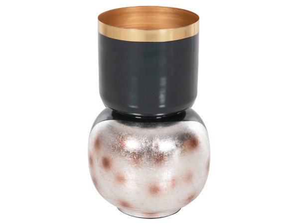 ΕΠΙΤΡΑΠΕΖΙΟ ΔΙΑΚΟΣΜΗΤΙΚΟ BAZO LINGON HM4233.05 ΜΕΤΑΛΛΟ ΜΠΛΕ ΑΝΘΡΑΚΙ-ΑΣΗΜΙ Φ21x37,5Υ