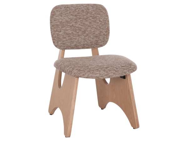 ΚΑΡΕΚΛΑ ΤΡΑΠΕΖΑΡΙΑΣ BELLISI HM18248.01 ΚΑΦΕ ΥΦΑΣΜΑ-PLYWOOD ΧΡΩΜΑ ΔΡΥΟΣ 53x56x78Υεκ.