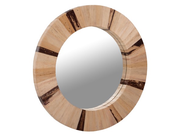 ΚΑΘΡΕΠΤΗΣ ΤΟΙΧΟΥ ΣΤΡΟΓΓΥΛΟΣ HM7837 ΠΛΑΙΣΙΟ ΙΝΕΣ ΦΟΙΝΙΚΑ ΦΥΣΙΚΟ ΧΡΩΜΑ Φ60x4εκ.