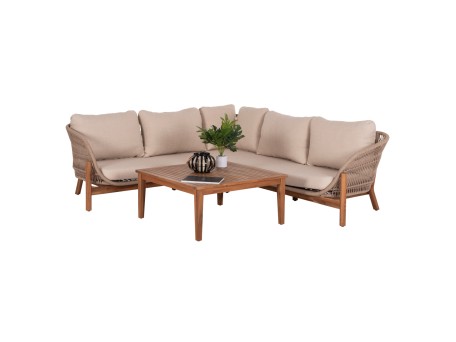 ΣΕΤ ΣΑΛΟΝΙ ΓΩΝΙΑ ΕΞ. ΧΩΡΟΥ 3ΤΜΧ SANJI HM6223 ΞΥΛΟ ΑΚΑΚΙΑΣ-ΑΛΟΥΜΙΝΙΟ-ΣΧΟΙΝΙ