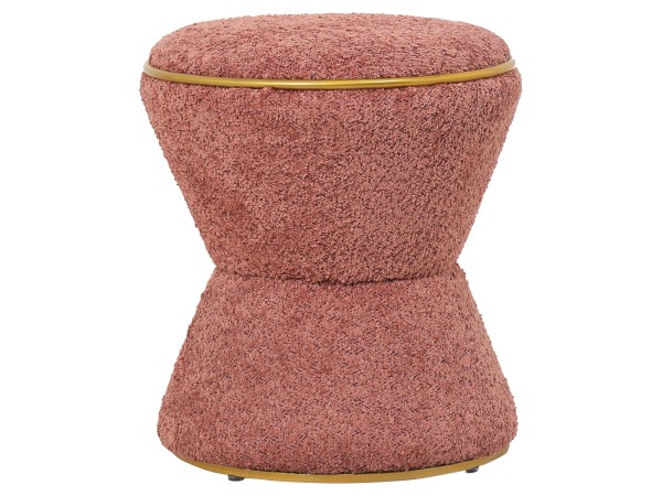 ΣΚΑΜΠΟ ΣΤΡΟΓΓΥΛΟ LINNER HM9604.12 ΜΠΟΥΚΛΕ ΥΦΑΣΜΑ ΡΟΖ-ΧΡΥΣΗ ΛΕΠΤΟΜΕΡΕΙΑ Φ38,5x43Υ