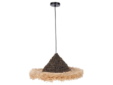 ΦΩΤΙΣΤΙΚΟ ΟΡΟΦΗΣ ΑΠΟ ΙΝΕΣ ΣΙΖΑΛ ΚΑΙ ΑΜΠΑΚΑ ΣΕ ΦΥΣΙΚΟ-ΜΑΥΡΟ 50x50x20Yεκ.HM7789