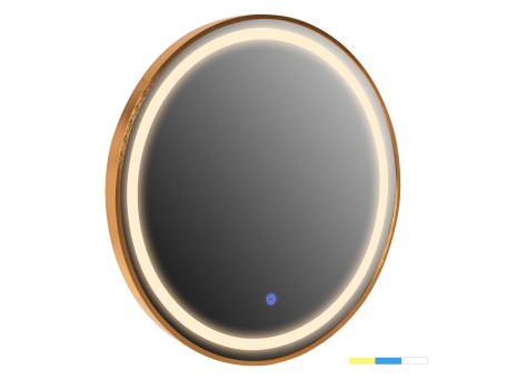 ΚΑΘΡΕΠΤΗΣ ΤΟΙΧΟΥ ΣΤΡΟΓΓΥΛΟΣ HM9580.30 ΑΛΟΥΜΙΝΙΟ ΣΕ ΧΡΥΣΟ-ΦΩΤΙΣΜΟΣ LED Φ60x3εκ.