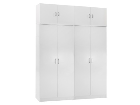 ΣΕΤ 2 ΝΤΟΥΛΑΠΕΣ 2ΦΥΛΛΕΣ ΜΕ ΠΑΤΑΡΙΑ JENNA HM11353.05 ΜΕΛΑΜΙΝΗ ΣΕ ΛΕΥΚΟ 160x43x240Υεκ