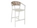 ΣΚΑΜΠΟ ΑΛΟΥΜΙΝΙΟΥ ΛΕΥΚΟ ΜΕ ΜΠΡΑΤΣΑ RATTAN & TEXTLINE 56x58x105Yεκ. HM5892.22
