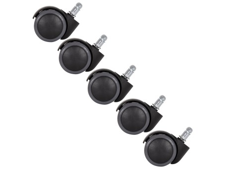 ΑΝΤΑΛΛΑΚΤΙΚΑ ΡΟΔΑΚΙΑ ΣΕΤ 5ΤΜΧ ΓΙΑ ΚΑΡΕΚΛΕΣ ΓΡΑΦΕΙΟΥ HM1203--ΜΑΥΡO-ΓΚΡΙ