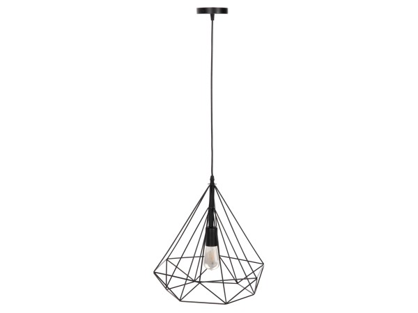 ΦΩΤΙΣΤΙΚΟ ΟΡΟΦΗΣ ΚΡΕΜΑΣΤΟ HM4040 ΜΕΤΑΛΛΙΚΟ ΚΑΠΕΛΟ ΜΑΥΡΟ 25x22x123Yεκ.