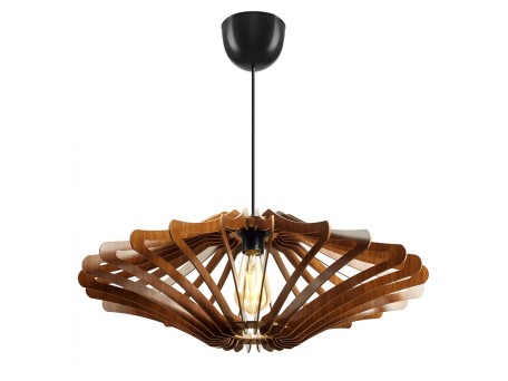 ΦΩΤΙΣΤΙΚΟ ΟΡΟΦΗΣ ΞΥΛΙΝΟ ΚΡΕΜΑΣΤΟ ΚΑΡΥΔΙ HM7351.01 Φ47x55Υ εκ.