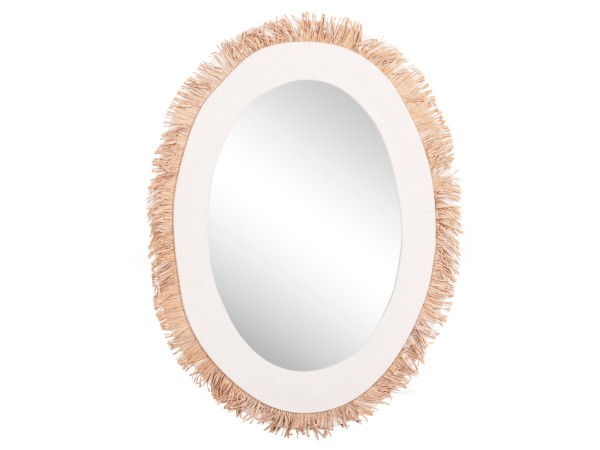 ΚΑΘΡΕΠΤΗΣ ΤΟΙΧΟΥ ΣΕΙΡΑ SANTORINI HM4528 MDF ΥΠΟΛΕΥΚΟ-ΔΙΑΚΟΣΜΗΣΗ ΣΕ ΜΠΕΖ 60x2x80Υεκ.