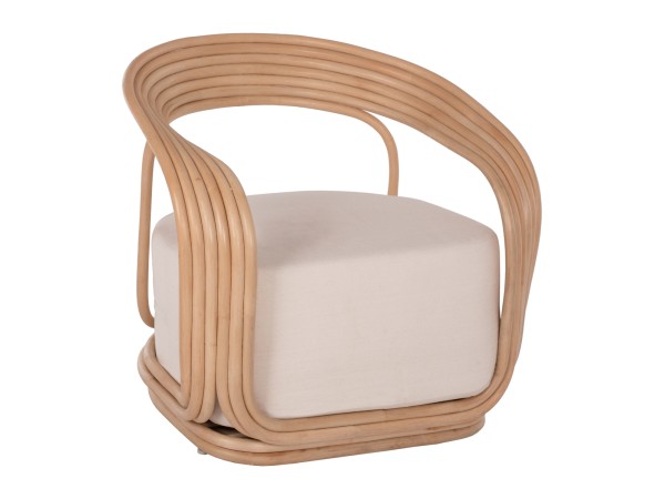 ΠΟΛΥΘΡΟΝΑ DUCHESS ΑΠΟ RATTAN ΦΥΣΙΚΟ-ΕΚΡΟΥ ΜΑΞΙΛΑΡΙ HM9478 81x59x70Y εκ.