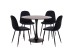ΣΕΤ ΤΡΑΠΕΖΑΡΙΑΣ 5ΤΜΧ BROLIN HM21191 MDF TOP-ΜΕΤΑΛΛΙΚΑ ΠΟΔΙΑ-ΒΕΛΟΥΔΟ--ΜΑΥΡΟ