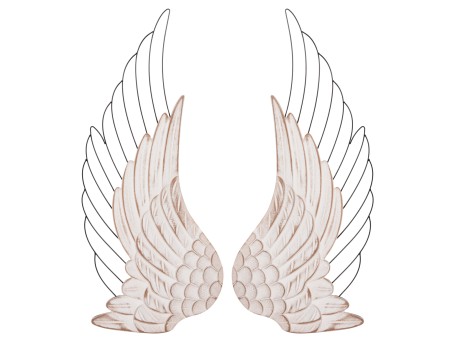 ΔΙΑΚΟΣΜΗΤΙΚΟ ΤΟΙΧΟΥ ΣΕΤ 2ΤΜΧ ΦΤΕΡΑ HM4223 MDF ΣΕ ΛΕΥΚΟ-ΜΑΥΡΟ ΜΕΤΑΛΛΟ 39x1,5x92Υ εκ.