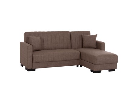 ΚΑΝΑΠΕΣ ΚΡΕΒΑΤΙ GHUFRAN ΓΩΝΙΑ ΑΝΑΣΤΡΕΨΙΜΗ ΜΠΕΖ HM3244.04 ΜΕ ΑΠΟΘΗΚΕΤΙΚΟ ΧΩΡΟ 200x133x77Yεκ.