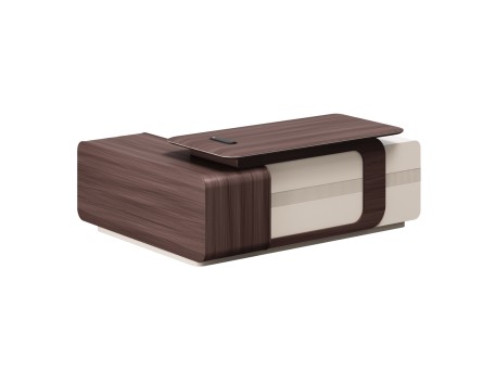 ΓΡΑΦΕΙΟ ΔΕΞΙΑ ΓΩΝΙΑ ΣΕΙΡΑ PRESIDENT HM2147R ΜΕΛΑΜΙΝΗ ΣΕ ΚΑΡΥΔΙ-ΜΠΕΖ 200x160x76Υεκ