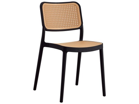 ΚΑΡΕΚΛΑ ΠΟΛΥΠΡΟΠΥΛΕΝΙΟΥ MEKO HM5934.02 ΜΑΥΡΗ ME MΠEZ ΨΑΘΑ 41x49x102Υ εκ.