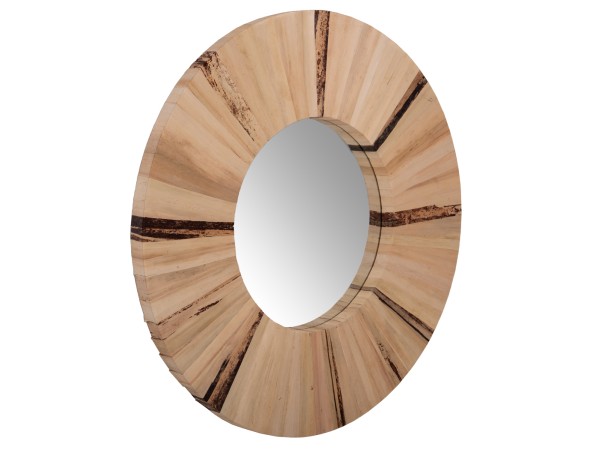 ΚΑΘΡΕΠΤΗΣ ΤΟΙΧΟΥ ΣΤΡΟΓΓΥΛΟΣ HM7838 ΠΛΑΙΣΙΟ ΙΝΕΣ ΦΟΙΝΙΚΑ ΦΥΣΙΚΟ ΧΡΩΜΑ Φ80x4εκ.