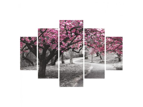ΠΙΝΑΚΑΣ ΠΕΝΤΑΠΤΥΧΟ MDF BLOOMING TREE 82Χ56x3  HM7207.04