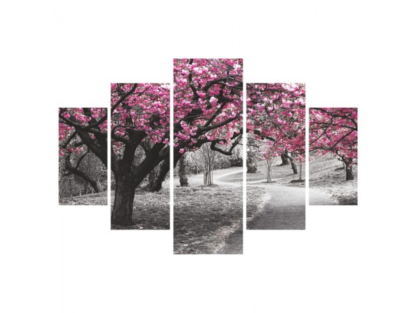 ΠΙΝΑΚΑΣ ΠΕΝΤΑΠΤΥΧΟ MDF BLOOMING TREE 82Χ56x3  HM7207.04