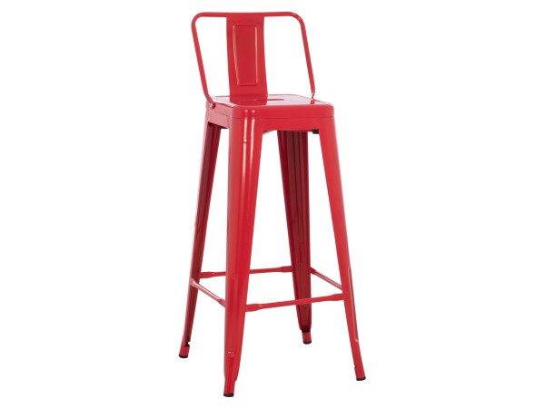 ΣΚΑΜΠΟ BAR ME ΠΛΑΤΗ ΜΕΤΑΛΛΙΚΟ MELITA-PRO HM8643.44 ΚΟΚΚΙΝΟ 42x42x100Υεκ.