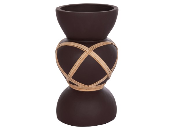 ΔΙΑΚΟΣΜΗΤΙΚΟ ΒΑΖΟ ΔΑΠΕΔΟΥ MAYNARD HM4672.07S FIBER CEMENT ΣΟΚΟΛΑΤΙ-RATTAN Φ27.5x50Υεκ