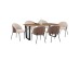 ΣΕΤ ΤΡΑΠΕΖΑΡΙΑΣ 7ΤΜΧ ASTORIA HM10933.02 MDF TOP--ΥΦΑΣΜΑ ΜΠΕΖ/ΚΑΦΕ & ΜΕΤΑΛΛΟ ΜΑΥΡΟ