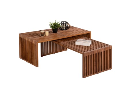 ΣΕΤ ΤΡΑΠΕΖΙΑ ΣΑΛΟΝΙΟΥ NYA HM9548 ΞΥΛΟ ΤΕΑΚ ΣΕ ΦΥΣΙΚΟ ΧΡΩΜΑ 116x60x46,5Υ εκ.