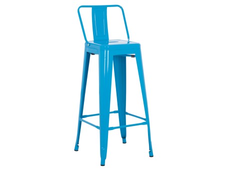 ΣΚΑΜΠΟ BAR-PRO ME ΠΛΑΤΗ ΜΕΤΑΛΛΙΚΟ MELITA HM8643.48 ΜΠΛΕ 42x42x100Υεκ.
