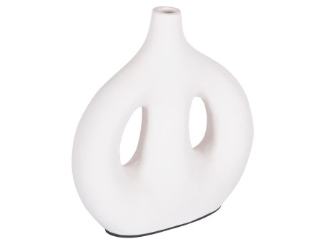 ΔΙΑΚΟΣΜΗΤΙΚΟ ΒΑΖΟ ΣΕΙΡΑ CLAYVON HM4413 ΤΕΡΑΚΟΤΑ ΣΕ ΛΕΥΚΟ 23,5x8x24,5Υεκ.