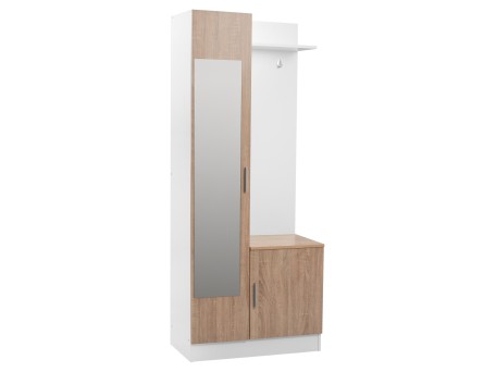 ΕΠΙΠΛΟ ΕΙΣΟΔΟΥ ΜΕ ΚΑΘΡΕΠΤΗ JANICE HM2264 SONAMA ΛΕΥΚΟ 70x37x181 εκ.